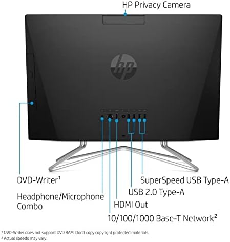 2022 HP שולחן עבודה All-in-One | 22 '' FHD IPS ZBD Anti-Glare תצוגה | 2 ליבות אינטל I3-1115G4 | גרפיקה של Radeon
